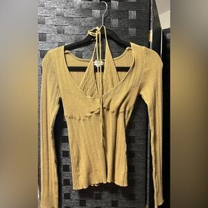 Olive Green Tie Up Top